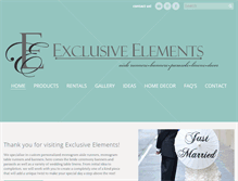 Tablet Screenshot of exclusiveelementsinc.com